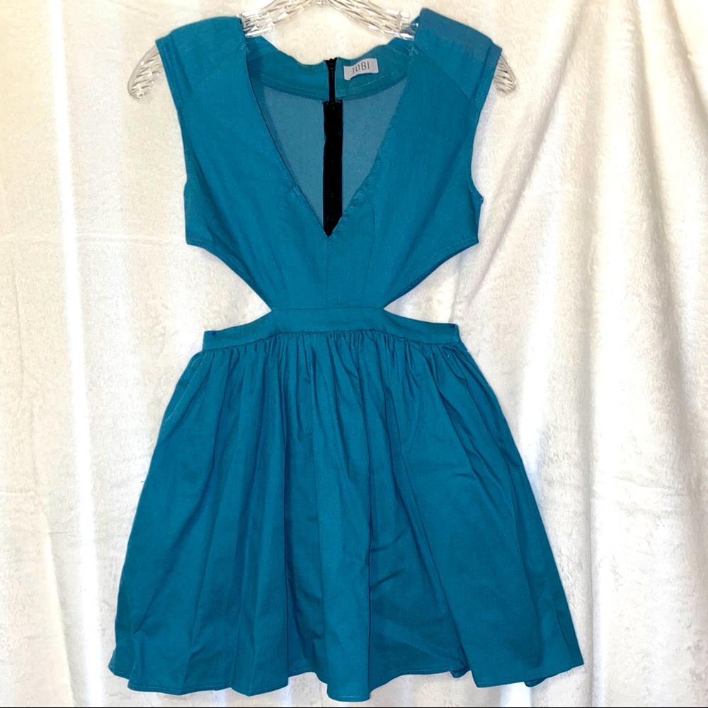 Tobi Denim Cutout Dress